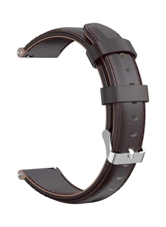 NIBEMINENT Oil Wax Leather Strap For Huawei TalkBand B5 Coffee  - Image 2