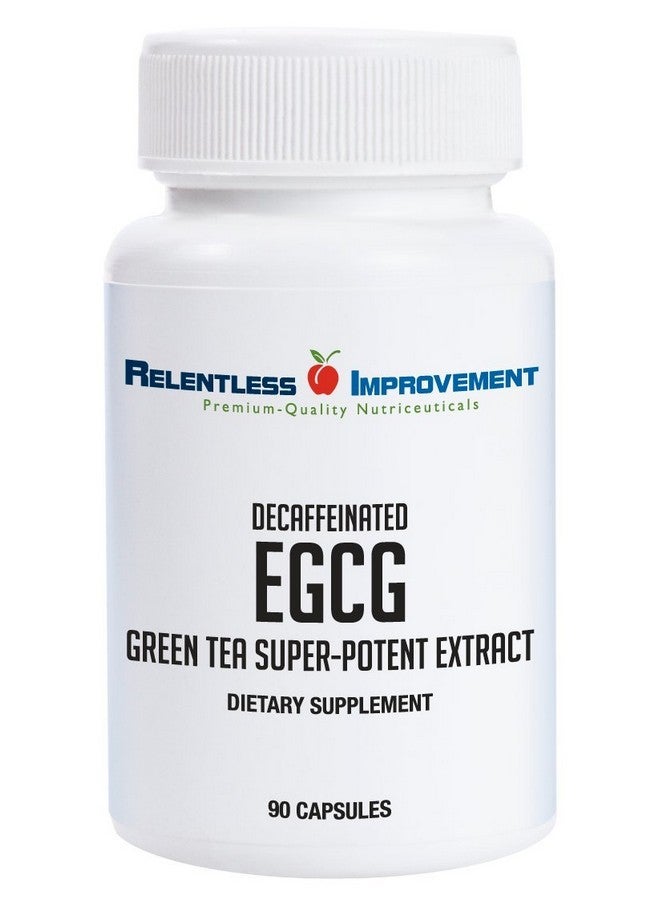 Relentless Improvement Relentless Improvement EGCG Green Tea Extract 90 Capsules 670mg Extract Per Capsule Standardized to 98%+Polyphenols 60% EgCG Very Low Caffeine - Image 1