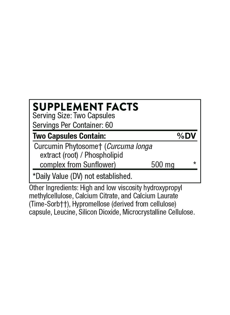 Thorne - Meriva Sf (Soy Free) - Sustained-Released Curcumin Phytosome Supplement - 120 Capsules - Image 1