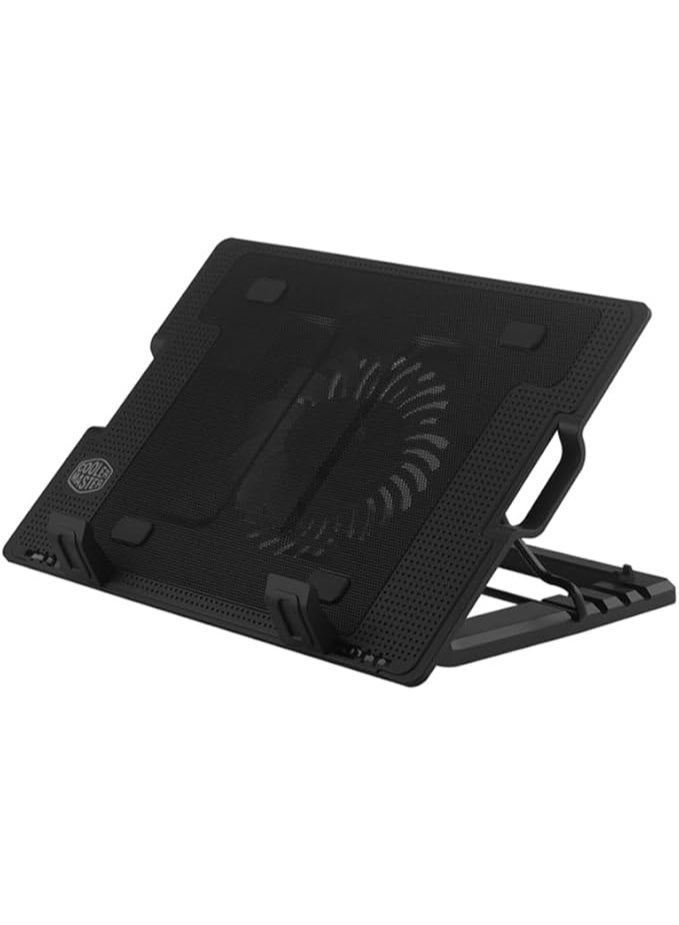 Laptop Cooling Pad with LED Light – Dual USB Ports, Quiet Cooling Fan Stand for 9″ to 17″ Devices - Image 3