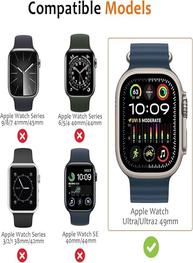 Amizee 2 in 1 Sturdy Metal Case Compatible with Apple Watch Ultra 3/2/1 Case 49mm, Shockproof Protective Bumper Case Compatible with iWatch 49mm,Gold - Image 5