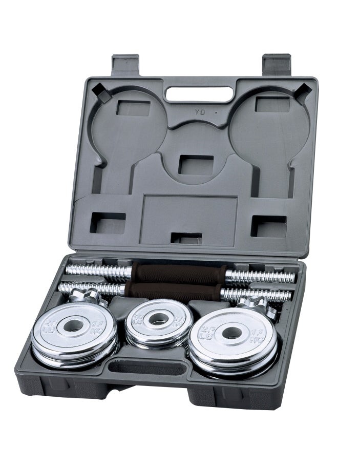 BODY SCULPTURE Chrome Dumbbell Set 20Kg Dia 1" 