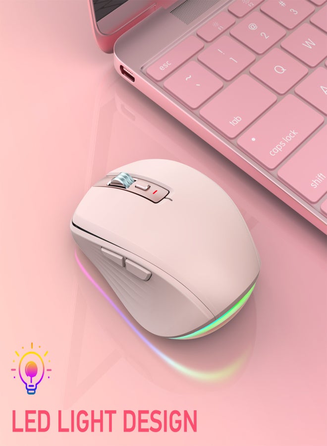 إف ماوس فأرة ألعاب لاسلكية ثنائية الوضع FMOUSE 2.4G+BT5.1، تصميم مريح، 4 مستويات DPI قابلة للتعديل، بطارية مدمجة قابلة للشحن لأجهزة الكمبيوتر المحمول - Image 3