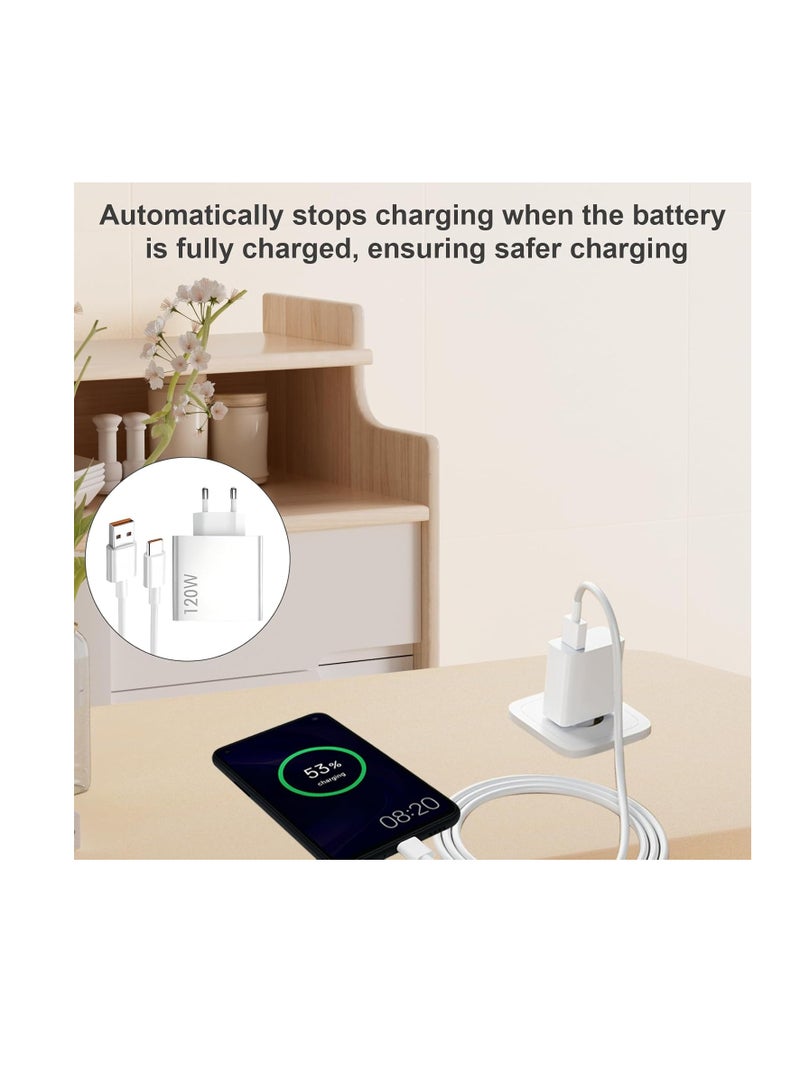 120W Type-C Super Fast Charger Xiaomi  White - Image 3