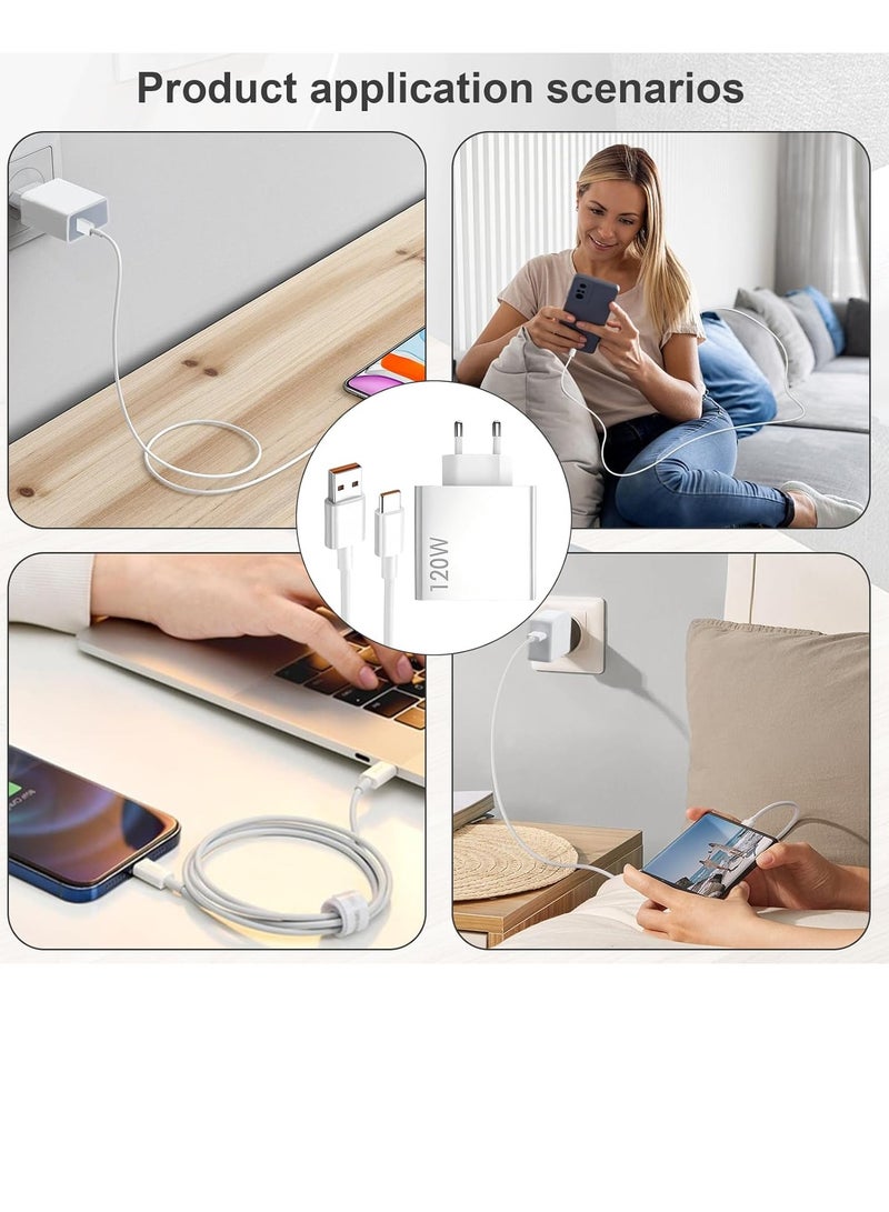 120W Type-C Super Fast Charger Xiaomi  White - Image 2