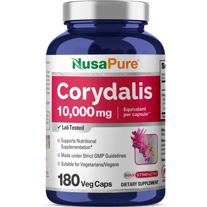 NusaPure Corydalis 10000 mg 180 Veg caps Extract 201 Vegan NonGMO