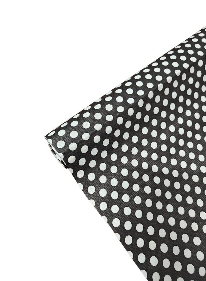 Mopak Decor بطانة رفوف مستطيلة طويلة من موباك ديكور، بطول 4 أمتار، لفة/حصيرة للأدراج، لفة رفوف، حصيرة مطبخ، لفة مطبخ، لفة ألواح، لفة أدراج، حصيرة مانعة للانزلاق، المقاس - 45 × 400 سم - N (نقطة سوداء) - Image 4