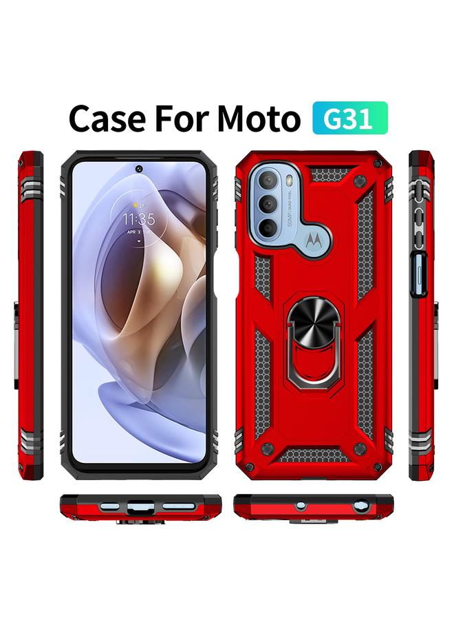 erorex Case For Motorola Moto G31 / G41 Shockproof TPU + PC Phone Case with Holder  - Image 2