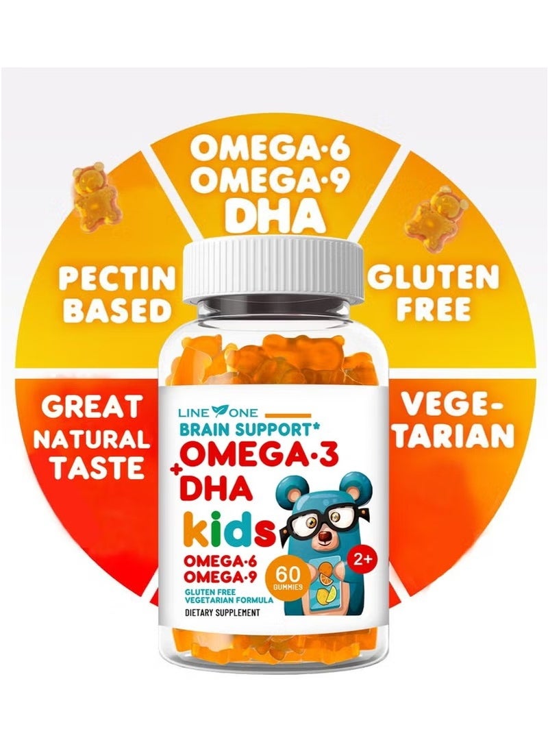 Omega-3 Gummy Vitamins for Kids – DHA + Multivitamin Formula – Tasty & Nutritious