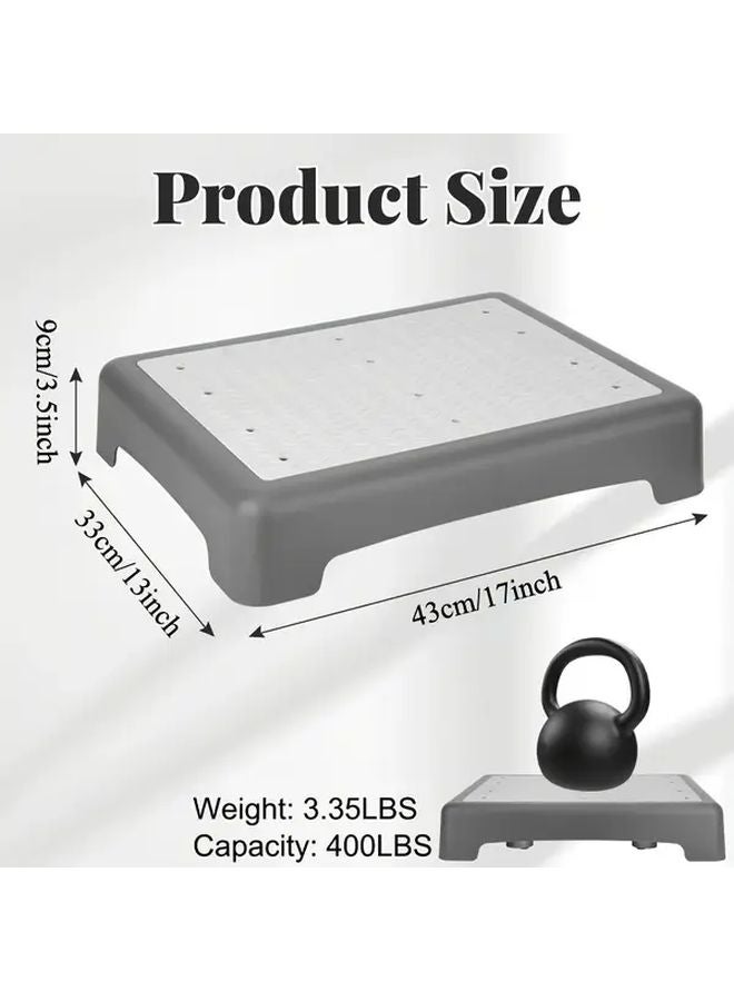 White And Gray Heavy Duty Step Stool 440lb Capacity Non Slip Folding Step Stool For Adults - Image 4