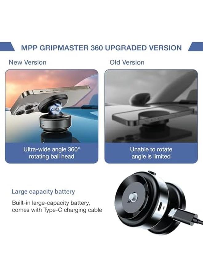 erorex Mpp Gripmaster 360 Magnetic Holder Moftpivotpro Magnetic Holder Magnetic Cell Phone Holder For Car Vacuum Adsorption Mobile Phone Holder  - Image 3