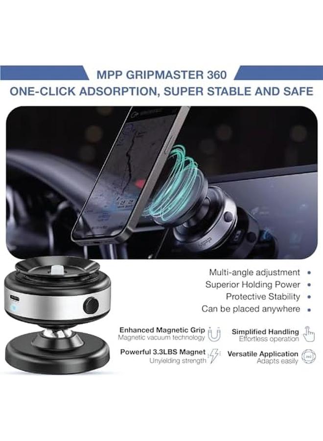 erorex Mpp Gripmaster 360 Magnetic Holder Moftpivotpro Magnetic Holder Magnetic Cell Phone Holder For Car Vacuum Adsorption Mobile Phone Holder  - Image 5