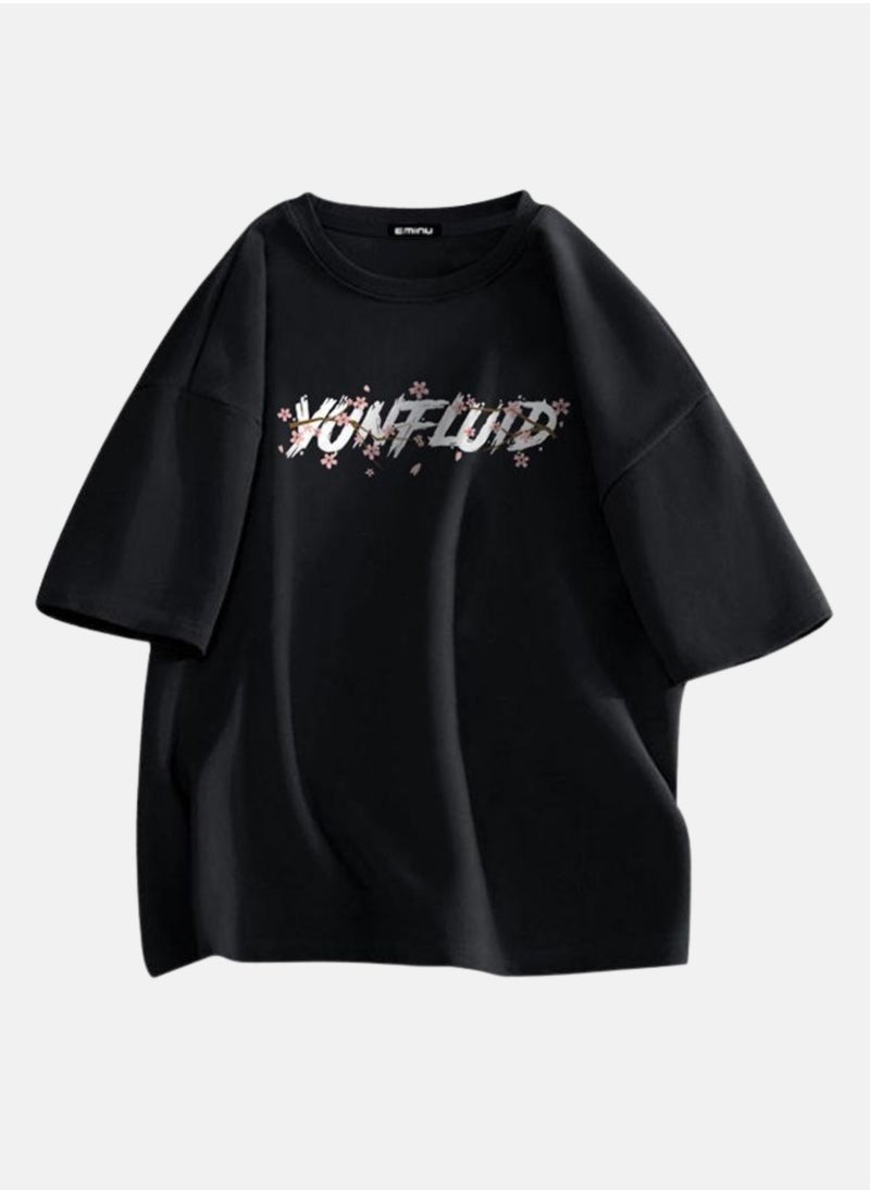 Thirty-One YUNFLUID Black Unisex Oversized T-shirt  - Image 1