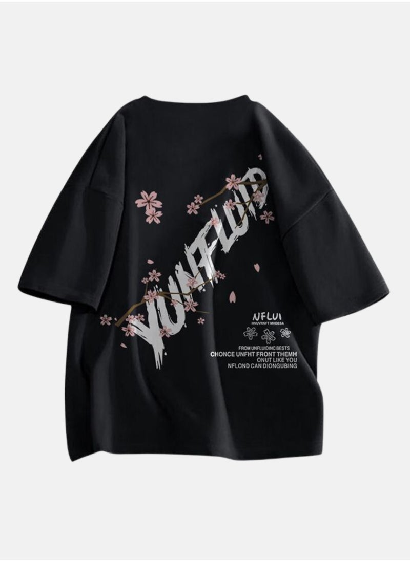 Thirty-One YUNFLUID Black Unisex Oversized T-shirt  - Image 2