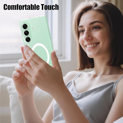 RODMED Magnetic Case for Samsung Galaxy Z Fold 7 5G Compatible with MagSafe, Shockproof Phone Bumper Cover, Anti-Scratch Clear Back (Clear) - Image 2