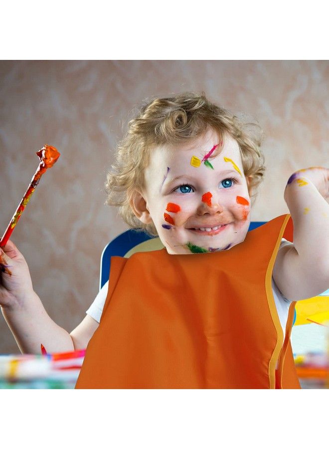 NANASO 4Pack Smock For Kids Children Waterproof Art Smock Painting Feeding Kids Painting Apron Handwork Cooking Toddler Paint Smock For Age 2 6 Years Gifts - Image 4