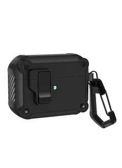 General Airpods pro 2 earphone case with automatic safety lock clip, hard shell full body case, with Apple Airpods pro 2 wireless charging case  - Image 1