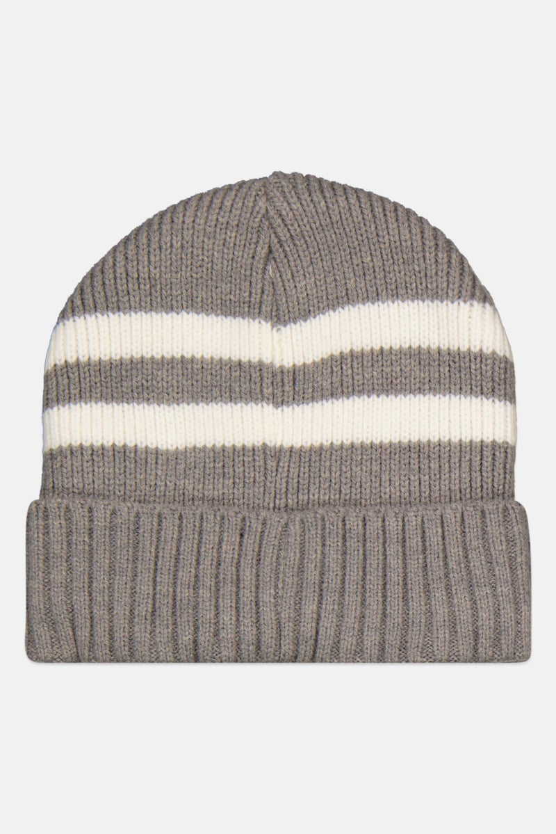 Levi's Men Embroidered Brand Logo Knitted Beanie, Grey  - Image 2