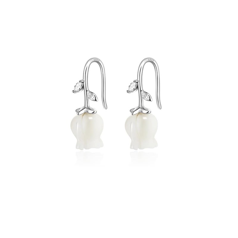 Reffeer Solid 925 Sterling Silver Flower Crawler Cuff Earrings Wraps for Women Teen Girls Flower Wrap Earrings Climber (A-Silver) - Image 1