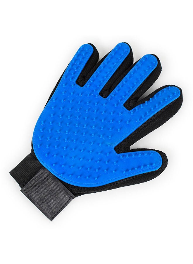 NIBEMINENT Two-Sided Pet Grooming Glove Blue/Black 22 x 13cm - Image 1