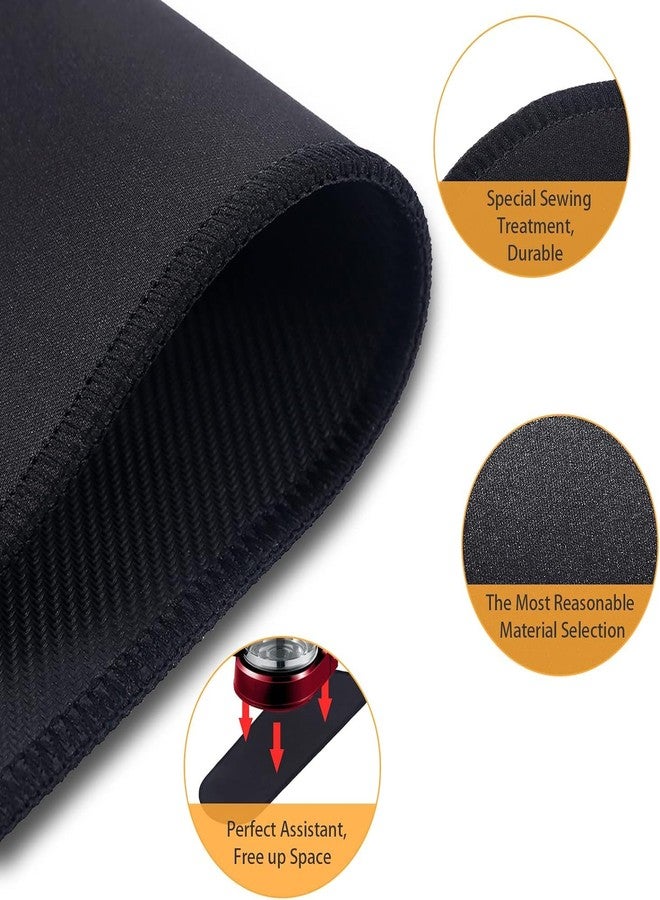 QEES Coffee Maker Mat For Countertops,Appliance Sliders for Kitchen Appliances,Small Appliance Coffee Maker Slider,Coffee Machine Mat Sliding Tray.Coffee Accessories.Black Appliance Slider mat. (Medium) - Image 4