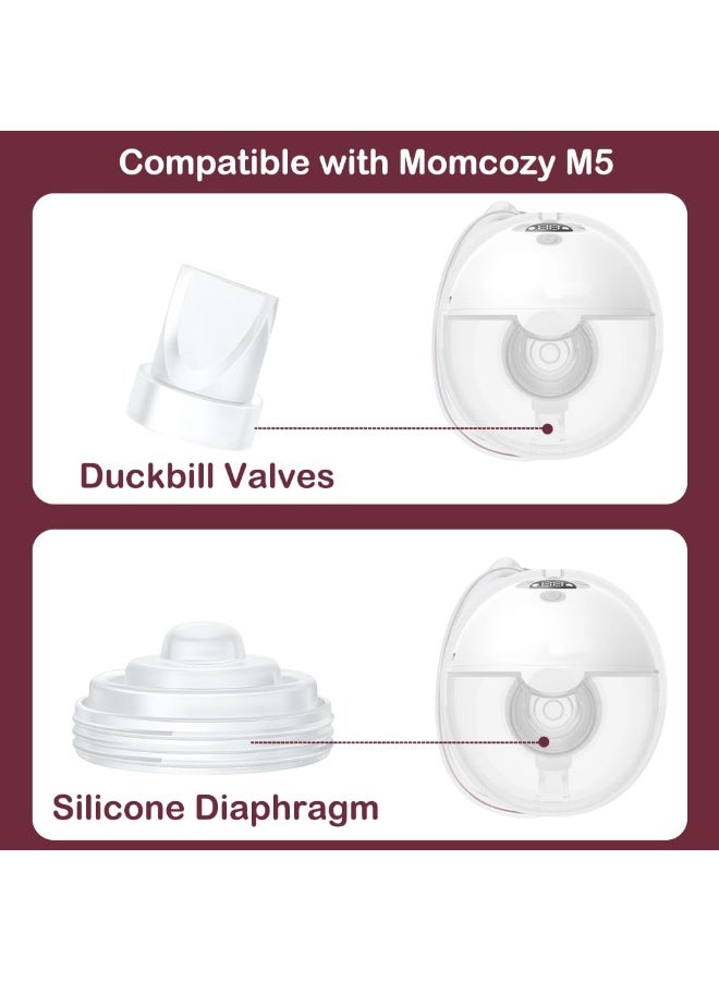 حشوات مضخة الثدي، يشمل حجابًا حاجزًا من السيليكون وصمامًا منقاريًا، 13 قطع طقم تحديد مقاس الثدي (13 ملم، 15 ملم، 17 ملم، 19 ملم، 21 ملم) مع مسطرة قياس الحلمة، حشوات سيليكون للرضاعة خالية من BPA متوافقة مع موم كوزي S12/S9 وسبيكترا، محول مقاس مضخة الثدي لتصغير قمع 24 ملم، ملحقات شفاط الحليب الأساسية للأمهات (شفاف) - view 2