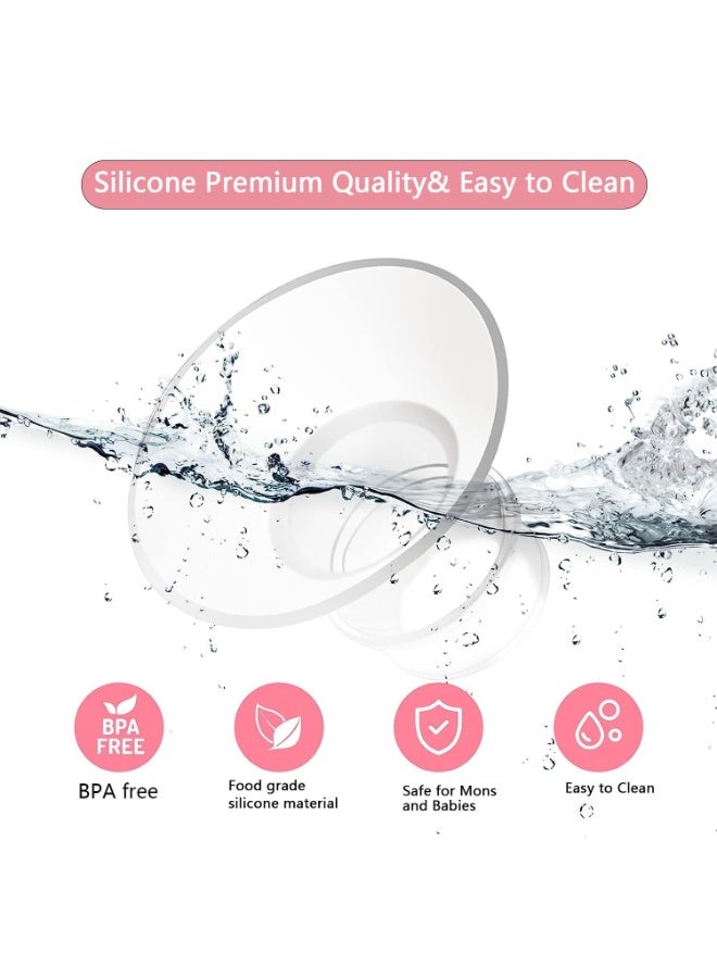 حشوات مضخة الثدي، يشمل حجابًا حاجزًا من السيليكون وصمامًا منقاريًا، 13 قطع طقم تحديد مقاس الثدي (13 ملم، 15 ملم، 17 ملم، 19 ملم، 21 ملم) مع مسطرة قياس الحلمة، حشوات سيليكون للرضاعة خالية من BPA متوافقة مع موم كوزي S12/S9 وسبيكترا، محول مقاس مضخة الثدي لتصغير قمع 24 ملم، ملحقات شفاط الحليب الأساسية للأمهات (شفاف) - view 5