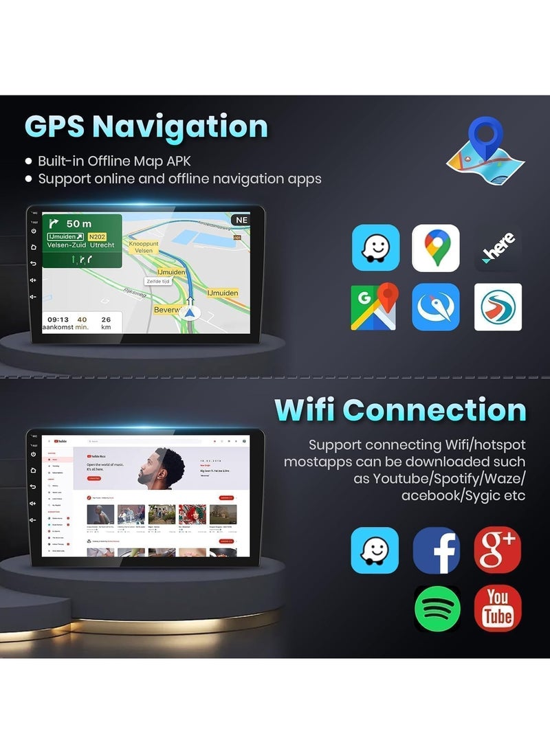 SHEZA STAR Android Car Stereo for Toyota Land Cruiser VXR 2016-2021 2GB RAM 32GB ROM Support Carplay, Mirror Link Wi-Fi BT, Radio GPS Navigation, 9 Inch IPS Touch Screen with AHD Camera Included  - Image 4