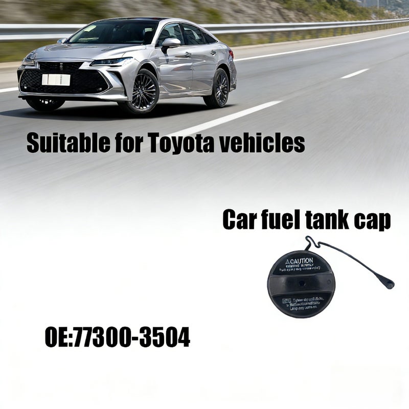 Compatible Fuel Tank Cap for Toyota 77300 3504 Black - Image 1