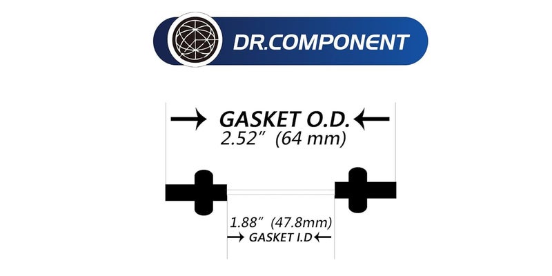 DR.COMPONENT 2" Sanitary Standard Tri-Clamp Gaskets (Pack of 20), Black EPDM - Image 3