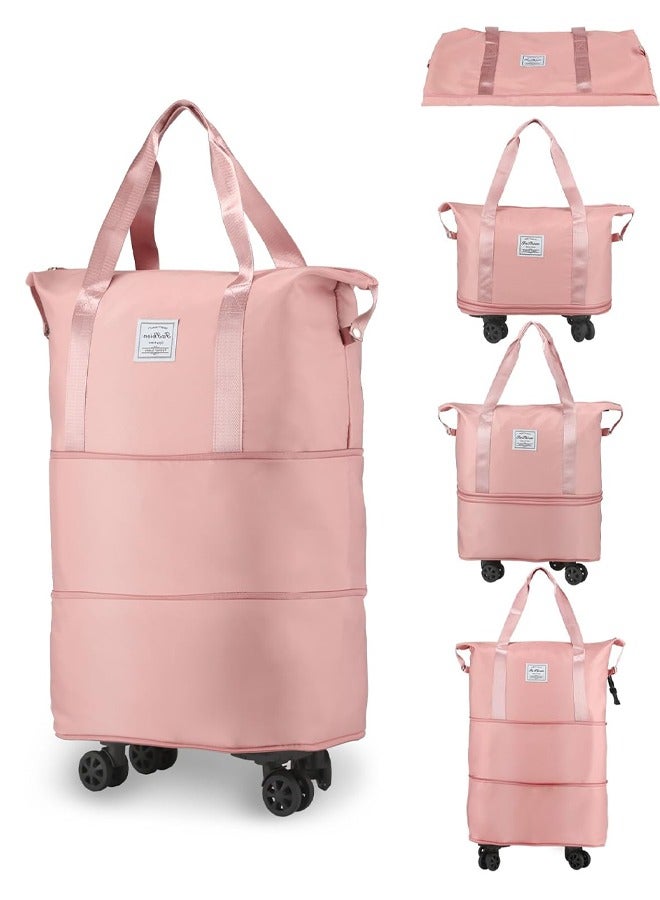 Rolling Duffle Bag with Wheels, Expandable Foldable Duffle Bag with Wheels and Handle for Travel, Rolling Luggage bag Carry on Duffel Bag, Wheeled Travel Duffle Bag, Large Weekend Bag  - Image 1