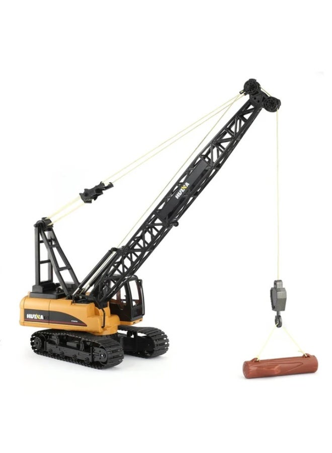 Huina 1572 1:14 RC Crawler Crane 15CH Remote Control Construction Vehicle with 680° Rotation Metal Hook & Lights - Image 2