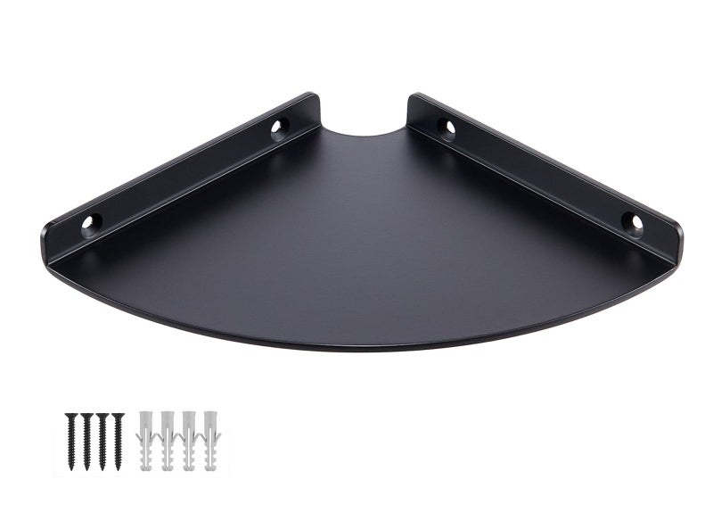 YUjieSTC 3.0mm Aluminum Alloy Wall Mounted, Small Hanging Shelf,Floating Shelves (6 inch Corner Shelf) - Image 1