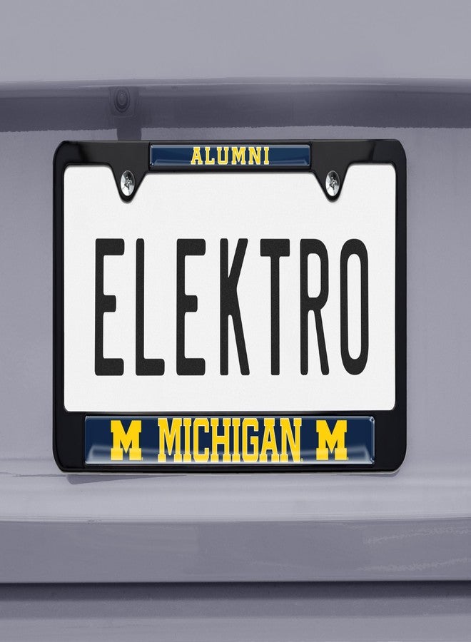 Elektroplate إطار لوحة ترخيص ثلاثي الأبعاد أسود اللون، مصنوع بالكامل من المعدن، مرخص رسميًا من جامعة ميشيغان، من شركة إليكتروبليت، مقاس قياسي، مناسب للسيارات وسيارات الدفع الرباعي والشاحنات، مقاوم للعوامل الجوية، ملحق سيارات - Image 2