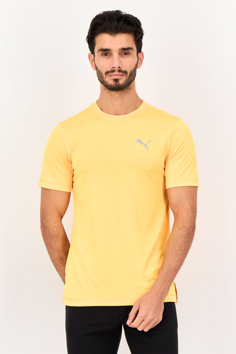 PUMA تي شيرتات جري قصيرة الأكمام للرجال، برتقالي - Image 1