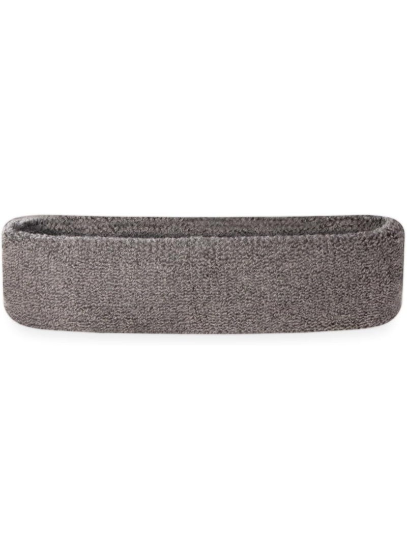 Generic Joker Sweat Absorbent Sports Basketball Terry Headband (Grey) 