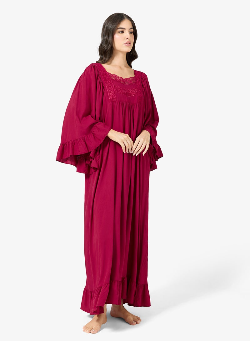 خزانة قميص نوم مزين بالدانتيل - Image 1