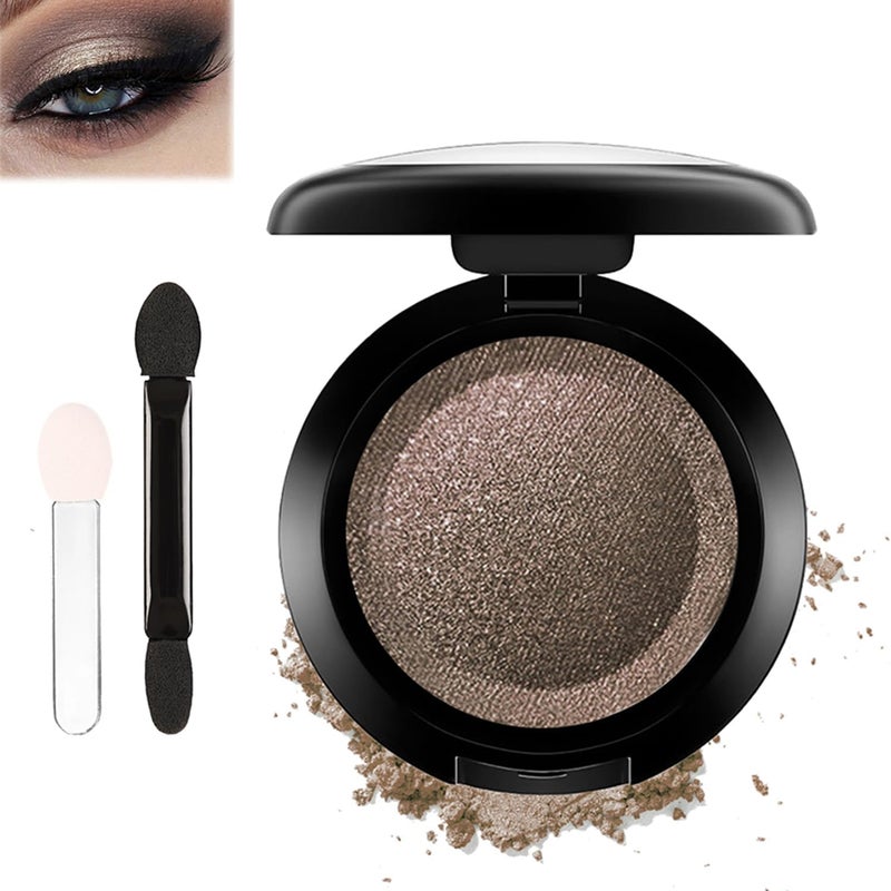Shimmer Golden Brown Eyeshadow Highly Pigmented Eye Shadows Creamy Texture for Easy Blend Nude Eyeshadow Palette for Natural Look Glitter Eye Makeup Compact Design Neutral Eye Shadow for Daily