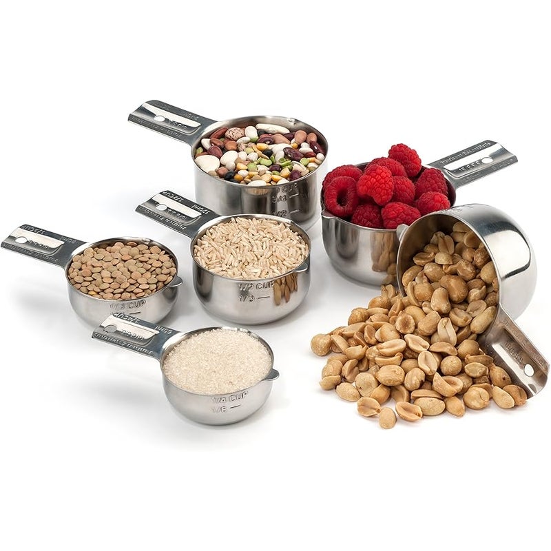 Hudson Essentials Stainless Steel Measuring Cups and Spoons Set (6 Piece Set) - Image 3