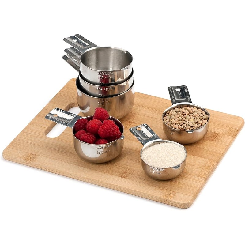 Hudson Essentials Stainless Steel Measuring Cups and Spoons Set (6 Piece Set) - Image 4