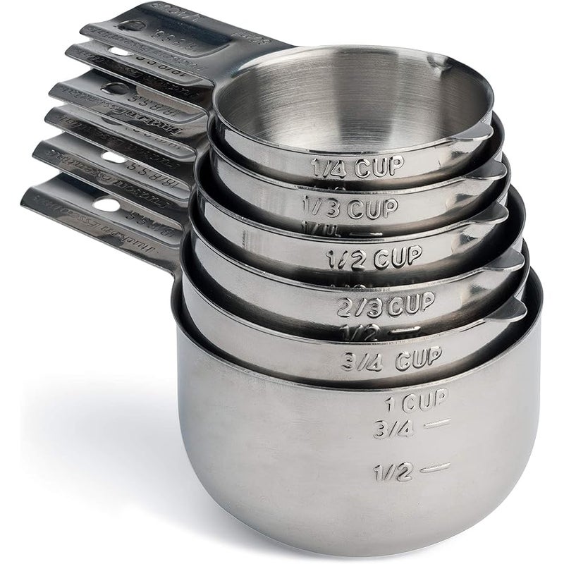Hudson Essentials Stainless Steel Measuring Cups and Spoons Set (6 Piece Set) - Image 1