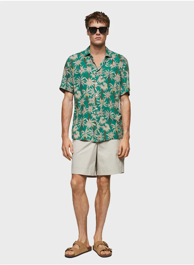 مانجو مان Palm-H Printed Regular Fit Shirt
