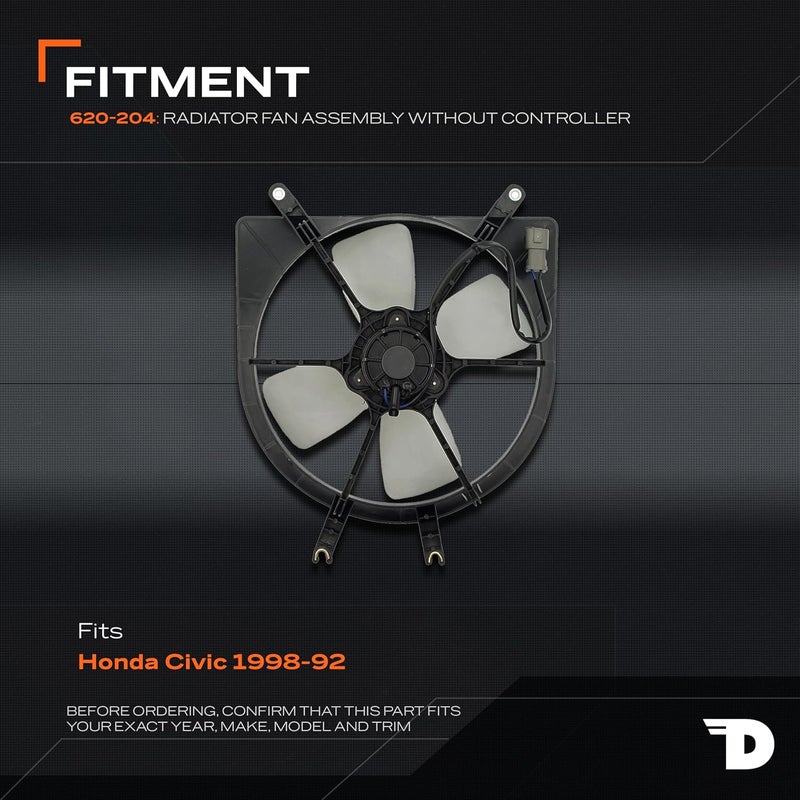 Dorman 620-204 Engine Cooling Fan Assembly for Select Honda Models - Image 3