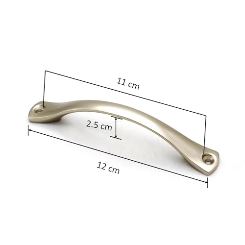 RAB Handle Zinc, for Door, Window, Drawer/Cabinet/Wardrobe, Kitchen and Office, Furniture Handle (Code:- Hand 1071, Finish:- Satin, Size:- 96mm, Pack of 1 PCS) - Image 2