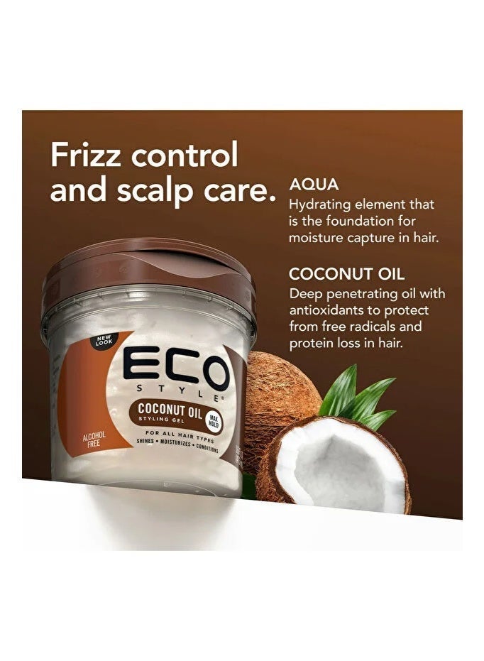 ikoo Ecoco Eco Style Gel - Coconut Oil - Adds Luster And Moisturizes Hair - Weightless Styling And Superior Hold - Prevents Breakage And Split Ends - Promotes Scalp Health - For All Hair Types - 16 Oz - Image 2