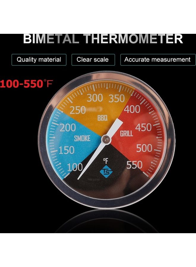 NIBEMINENT Stainless Steel Thermometer Bi-Metal Dial 100~550? for Grill Barbecue Smoker Oven Multicolour - Image 4