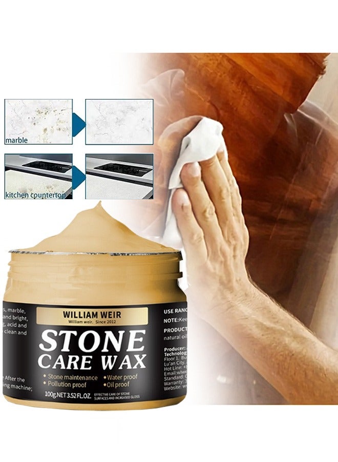 WILLIAM WEIR Stone Care Wax，Stone Care Wax Furniture Polish , Suit for Marble Furniture, Ceramic Tiles, Stone Floor, Stone Walls, Stone Polish Protection. - Image 1