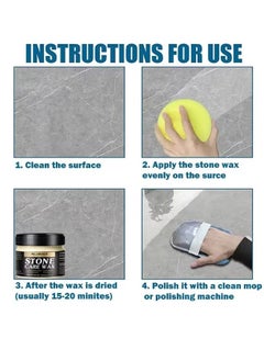 WILLIAM WEIR Stone Care Wax，Stone Care Wax Furniture Polish , Suit for Marble Furniture, Ceramic Tiles, Stone Floor, Stone Walls, Stone Polish Protection-100g  - Image 5