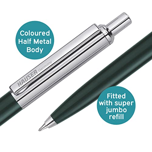 Hauser Berlin Metal Body Blue Ball Pen Pack of - 10 - Image 3
