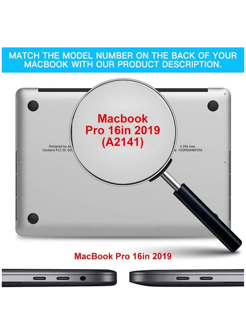 Plastic Hard Shell Protective Case Cover Compatible with MacBook Pro 16-Inch Model: A2141 (MVVJ2xx/A, MVVK2xx/A, MVVL2xx/A, MVVM2xx/A) Retina Display with Touch Bar Touch ID, Black - Image 2